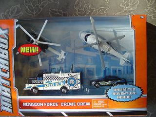 new 2012 matchbox mission force crime crew set time left