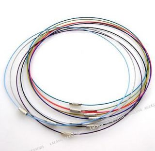 10pcs Wholesale Mixed Steel Memory Wire Cord Necklace Choker 160201 