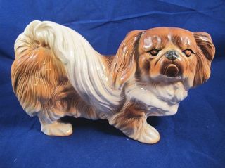 melba ware dog figurine pekinese  16 20  superb 