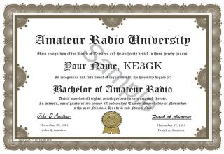 amateur radio degree ham radio humor novelty 