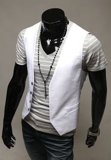   Made Casual & Dress Linen Slim Fit Vests Jackets For Men /Sz XS,S,M