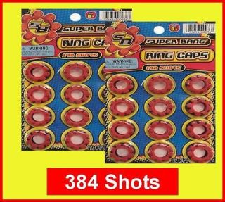 Lot 8 Ring Cap Gun Shots   Total of 384   made in Italy   shipped from 