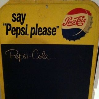 vintage say pepsi please menu chalkboard 