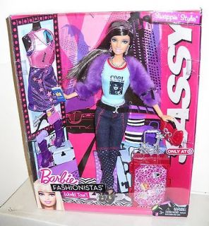 2886 mattel target stores sassy barbie fashionistas world tour swappin