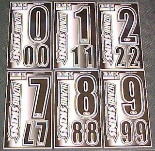 Stickers BMX Number Plate Numbers Pick Any 2 Out Of These Numbers For 