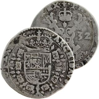 1632 spain netherlands philipp iv silver 1 4 patagon from