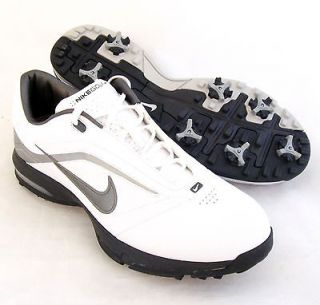 NEW Mens Nike Air Academy Golf Shoes White/Silver Size 11.5 M   RETAIL 