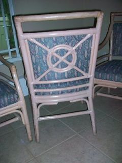   Bamboo Dining Chairs Rattan Faux McGuire Beach Cottage Chinese 6 8