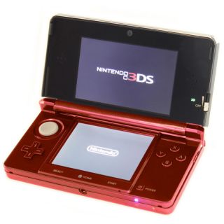 Nintendo 3DS Flame Red Handheld Console Game System + MORE (NTSC)