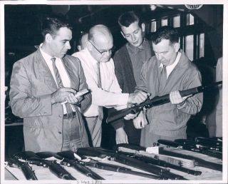 1961 Detroit Michigan Police Gun Auction on Display in Police Gym Wire 
