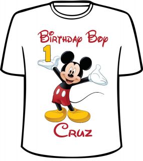 personalized disney mickey mouse style b birthday t shirt