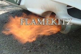 Exhaust flame thrower fire burner afterburner kit