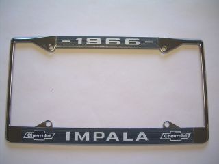 1966 Impala License Plate Frame Chrome SS (Fits 1966 Impala)