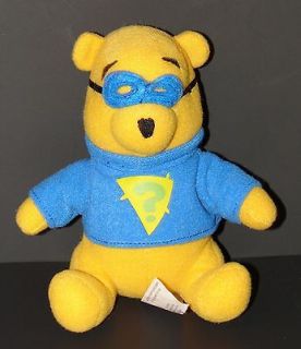 DISNEY Winnie the Pooh Mystery Super Hero Blue Mask Shirt Stuffed 