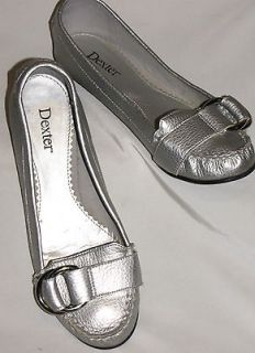   Silver Slip On Flexible Comfortable LOAFERS Size 5M Shoes Ships FREE