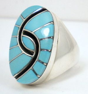   Zuni Hummingbird Pattern Mens Ring By Amy Quandelacy Size 10.25