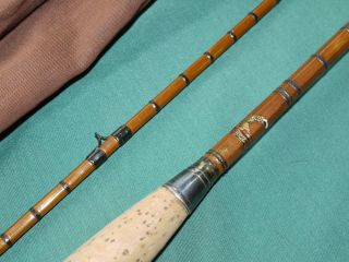 Milward split 2 piece cane trout fishing rod fine condition 