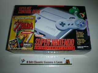 Mini Super Nintendo System SNES ZELDA EDITION   COMPLETE BOX ic#824b
