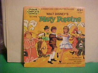   RECORDS 7 33 1/3 RPM PICTURE SLEEVE ONLY MARY POPPINS SONGS