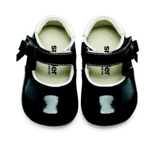 See Kai Run Baby Girls Black Patent Leather Mary Jane Shoe W/Bow Fall 