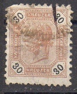      30kr VERY OLD STAMP FROM AUSTRIA FAMOUS PEOPLE USED