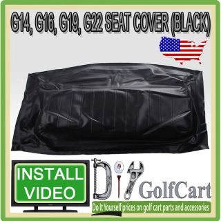   , G16, G19, G22 Golf Cart Seat Bottom Cover   OEM Replacement   Black