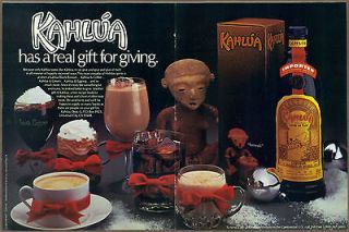 Kahlua Liquor 1983 print ad / magazine ad, large 11 x 16, Licor De 
