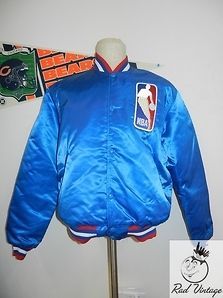 Vintage NBA Logo Referee retro satin Basketball Starter Jacket Large