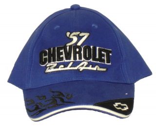 CHEVROLET BEL AIR 1957 BLUE & BLACK NEW BASEBALL CAP   