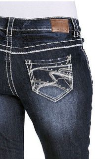 MAURICES Jeans Denim Flex PLUS SIZE 20 Regular 42 x 32 RHINESTONE 