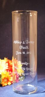 personalized glass cylinder vase 10 x 3 time left
