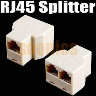   LAN Ethernet Network Splitter Cable Extender Coupler Connector Plug