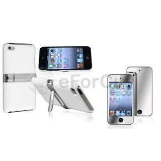   Stand Hard Case Cover SKin+Mirror Film For iPod touch 4 4th G Gen