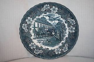 royal tudor coaching taverns 1828 england blue plate one day