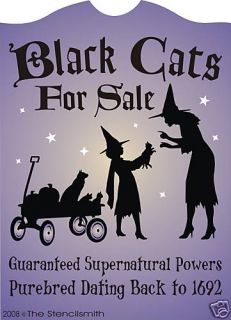 79 stencil for sign black cats for sale witch kittens