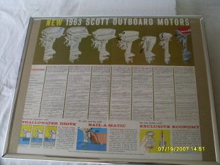 1963 scott outboard motors sales brochure dealer catalog ad time