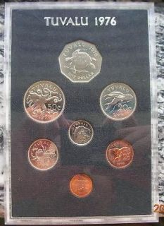 tuvalu 1976 mint proof set of 7 coins 1cent do