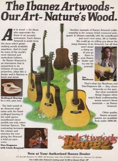 1980 THE ARTWOODS ACOUSTIC GUITARS FROM IBANEZ AD