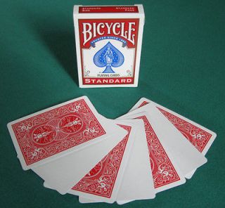 DECKS Bicycle STANDARD RED BACK BLANK FACE gaff magic playing cards