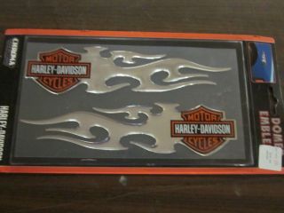 9401F CHROMA HARLEY DAVIDSON MOTORCYCLES DECAL 8.5 X 2 DOMED 