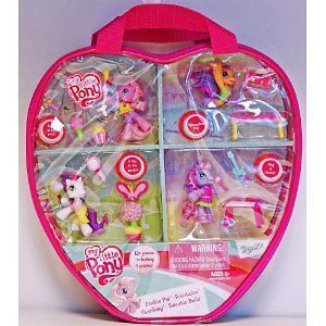 MY LITTLE PONY 12 PIECE PLAY SET Includes 4 Ponies Day at the Park 