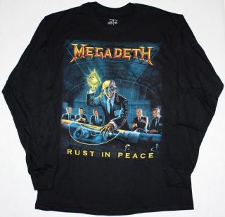 MEGADETH RUST IN PEACE90 DAVE MUSTAINE S XXL NEW BLACK LONG SLEEVE T 