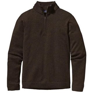 patagonia mens lambswool zip neck sweater new on sale