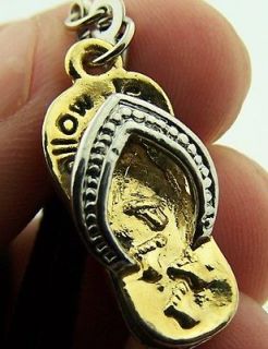 Needzo PLC Foot Prints Follow Jesus Sandal Pendant Necklace Medal Gold 