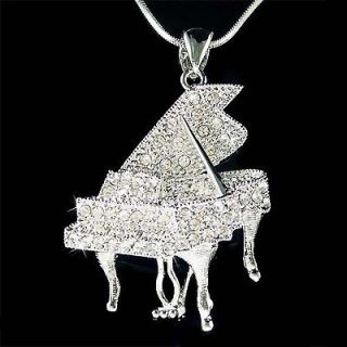 Swarovski Austrian Crystal MUSIC Baby Grand Piano Player Pendant 
