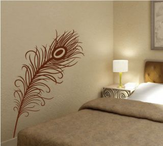 peacock feather vinyl art wall stickers wall decals more options 