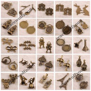 Brass Large Vintage Style Antique Pendant Jewelry Findings Charms 
