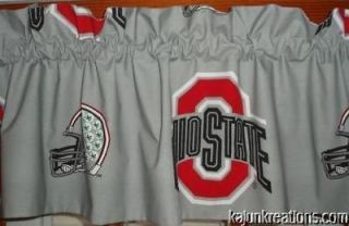    VALANCE with OHIO STATE UNIVERSITY osu buckeyes NCAA COLLEGE fabric