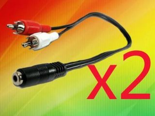 Sony Walkman  Player Phono Audio Cable 2 x RCA Male Line Out