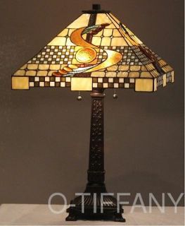   Style Stained Glass Mission Lamp Sierra Nevada & Tiffany Autumn Card